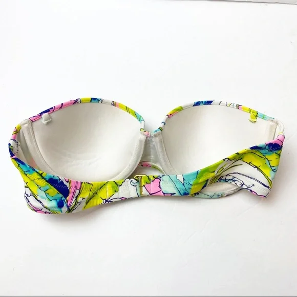 Victoria's Secret | Tropical Banana Leaf Print Bikini Top 34B - Picture 2 of 5
